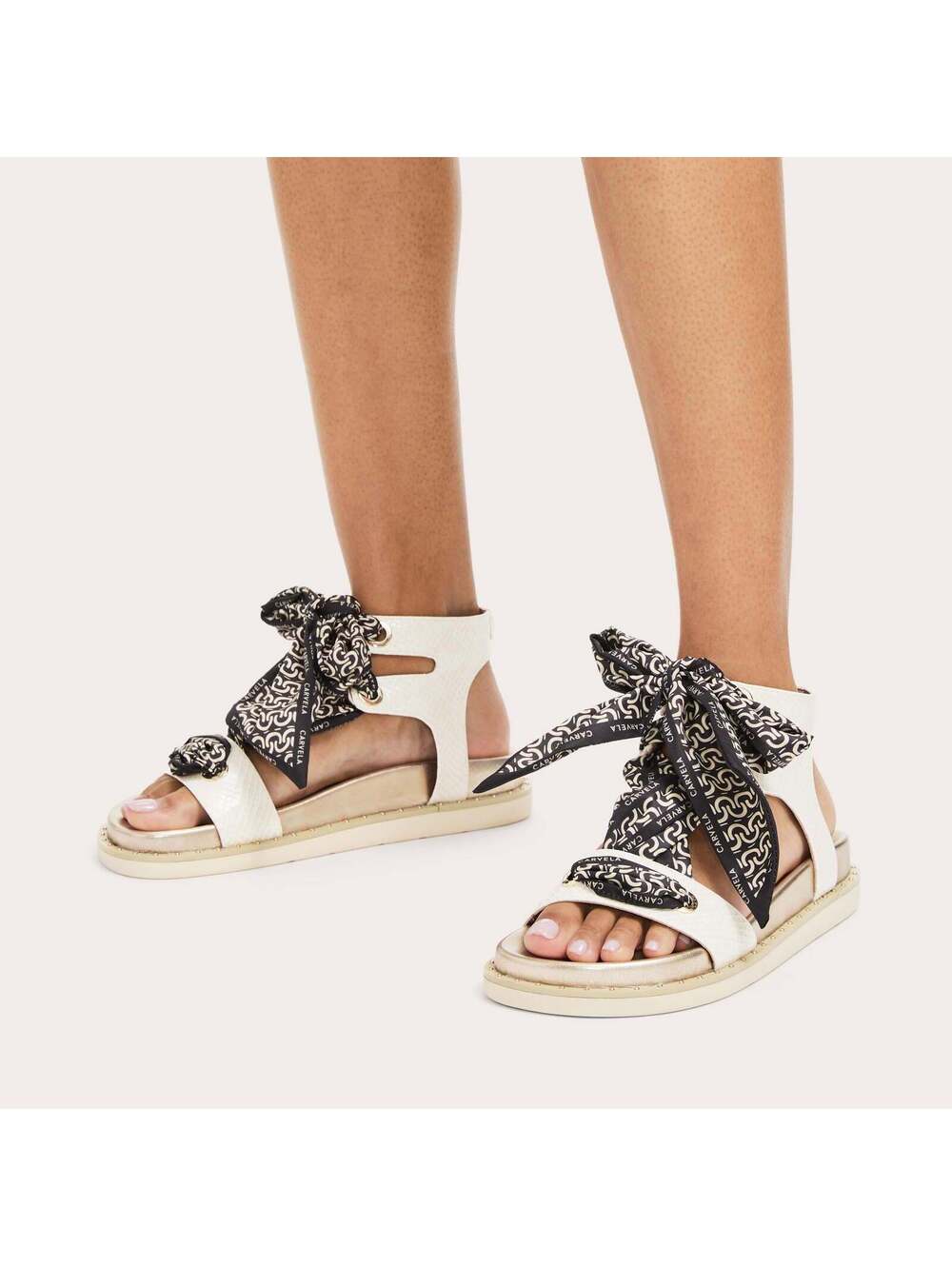 Carvela Sorrento Scarf Sandal Bone EU 38.5 / US 7.5